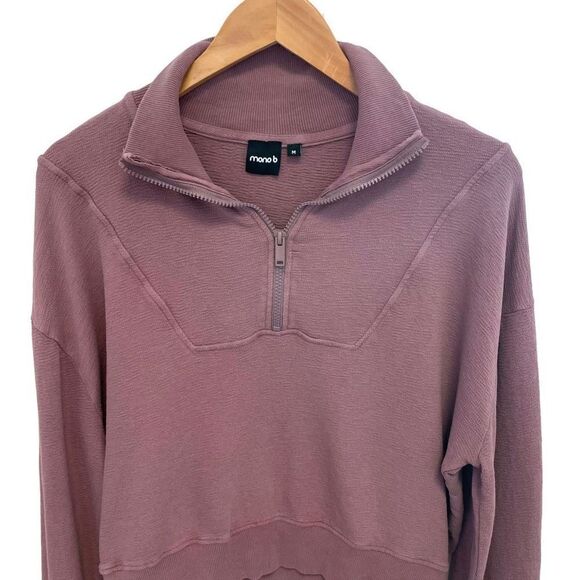 Mono b 1/4 Zip Sweatshirt - Picture 2 of 6